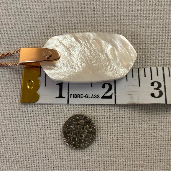 Kendra Scott Inez White Ivory Mother of Pearl Rose Gold Long Necklace $90 Box - Picture 14 of 16